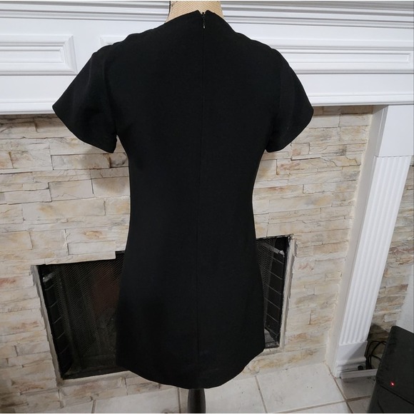KARTA LBD black beaded vintage mini shirt‎ dress size large - Picture 6 of 9